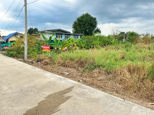 ขายที่ดิน130ตรว.ที่ดินติด2ถนนด้านหลังติดคลอง
