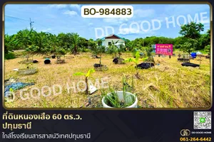 BO-984883 ที่ดินหนองเสือ 60 ตร.ว. ปทุมธานี ใกล้โรงเรียนสารสาสน์วิเทศปทุมธานี