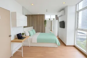 ขายคอนโด The Coast Condo ชั้น 12A ห้องมุม แต่งครบพร้อมเข้าอยู่ ทำเลดี ติดทางด่วน ใกล้ BTS บางนา