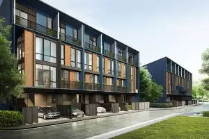 เช่า ทาวน์โฮม 3.5ชั้น โครงการ HAUS 35  แอร์ม่านครบ ติดรถไฟฟ้าและทางด่วนเมืองทอง