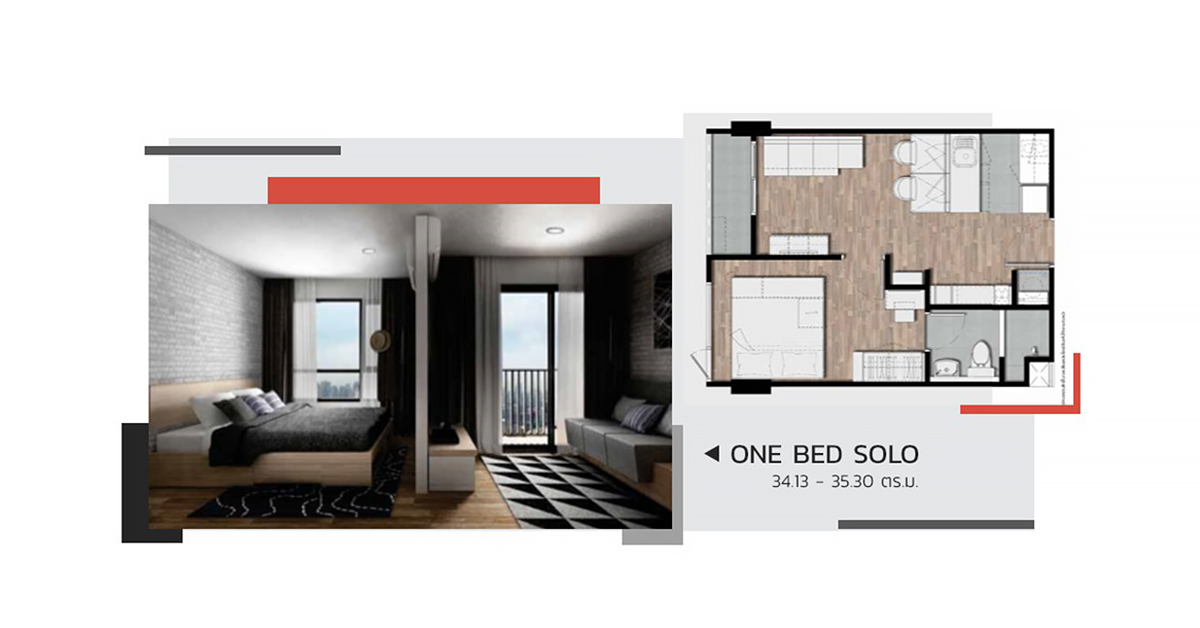 1 Bedroom ในโครงการ พราว 3 คอนโด แจ้งวัฒนะ - ปากเกร็ด 23, ภาพที่ 4
