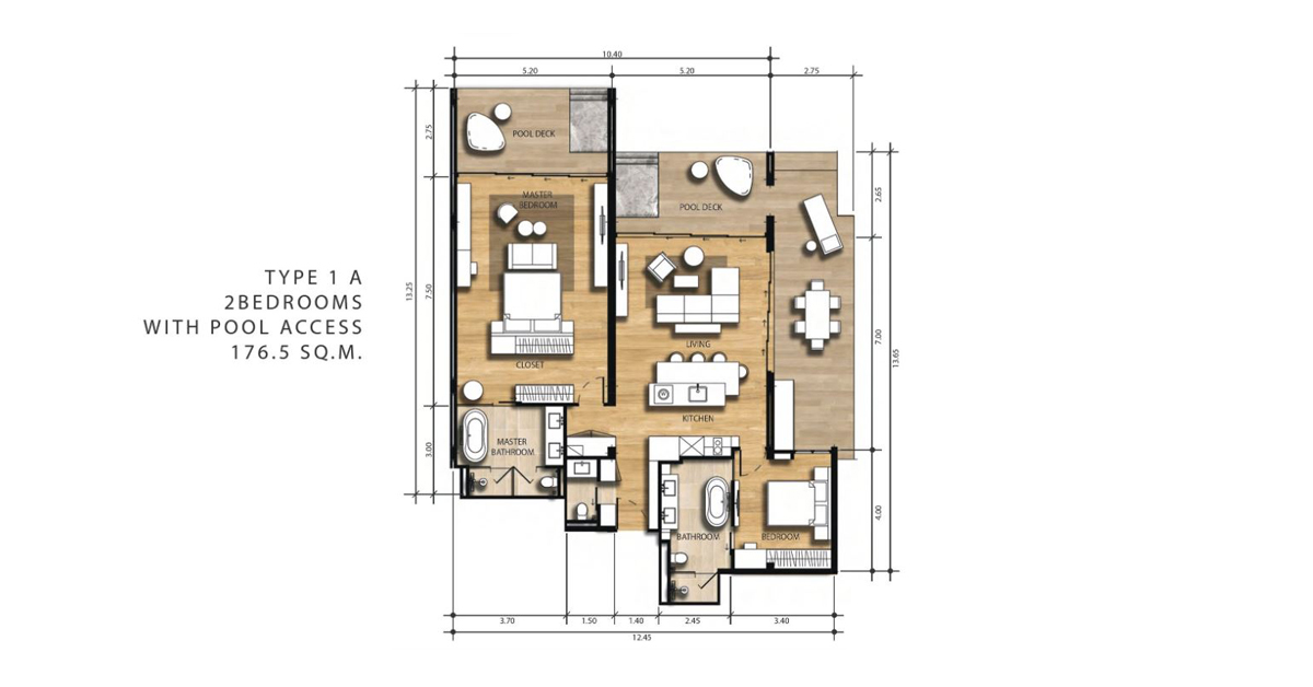 2BR Suite ในโครงการ ไบรท์ ภูเก็ต, ภาพที่ 4