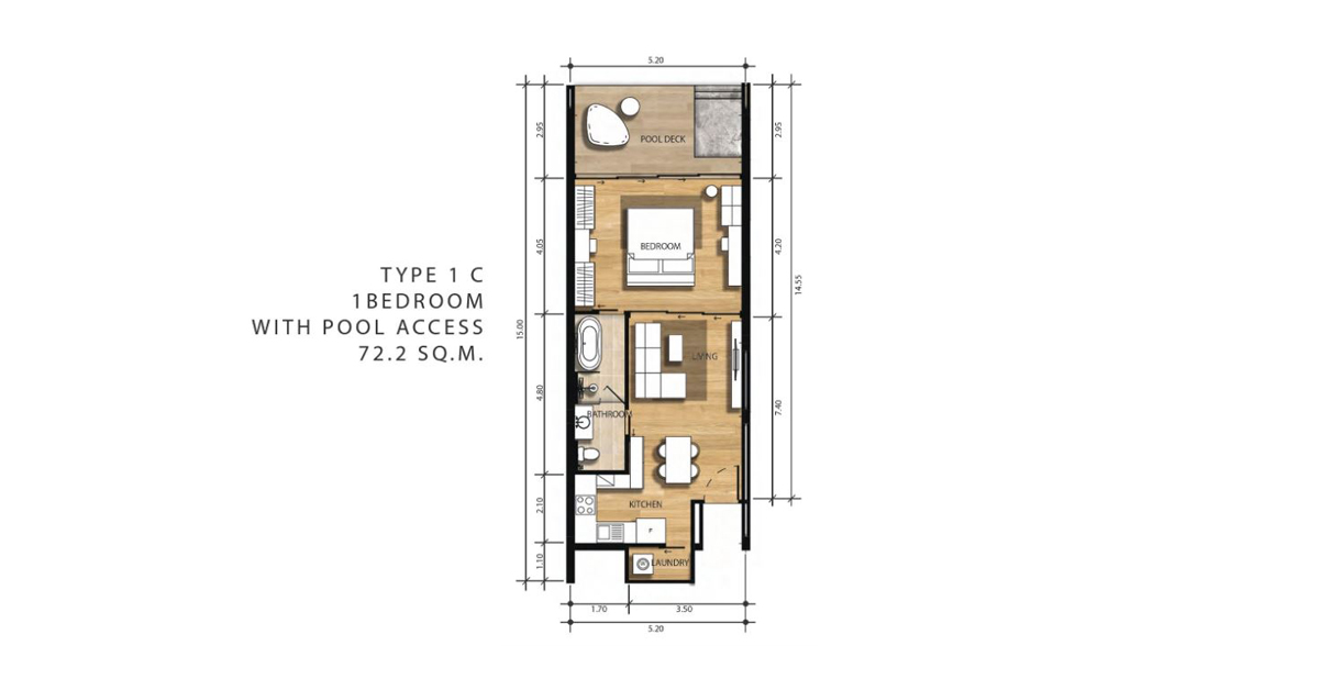 1BR Suite ในโครงการ ไบรท์ ภูเก็ต, ภาพที่ 4