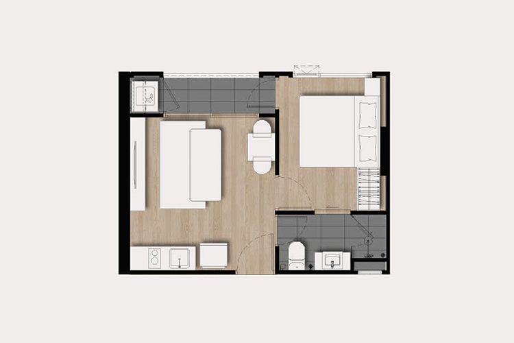 1 Bedroom ในโครงการ อรุณ คอนโดมิเนียม, ภาพที่ 4