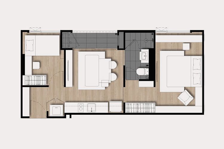 1 Bedroom Plus ในโครงการ อรุณ คอนโดมิเนียม, ภาพที่ 4