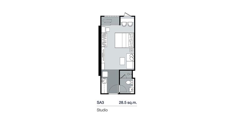 Studio ในโครงการ ศุภาลัย ไลท์ ท่าพระ-วงเวียนใหญ่, ภาพที่ 4