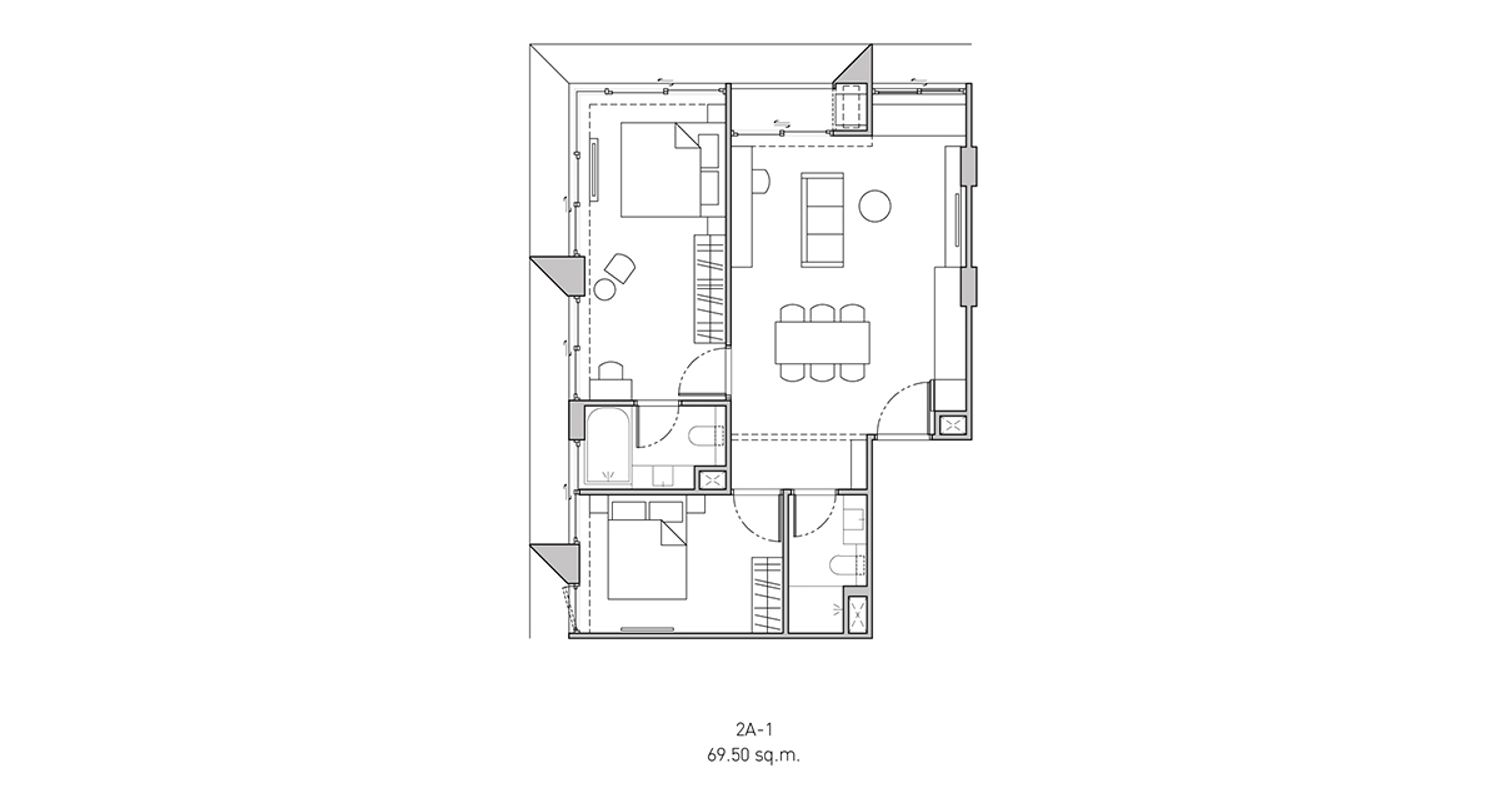 2 Bedroom ในโครงการ โฮล์ม เอกมัย 22, ภาพที่ 4