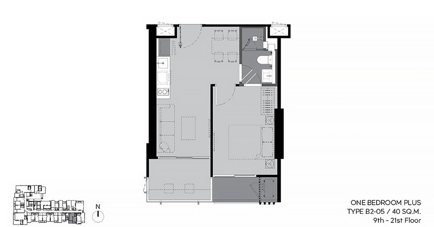 1 Bedroom Plus ในโครงการ ริธึ่ม เอกมัย เอสเตท, ภาพที่ 4