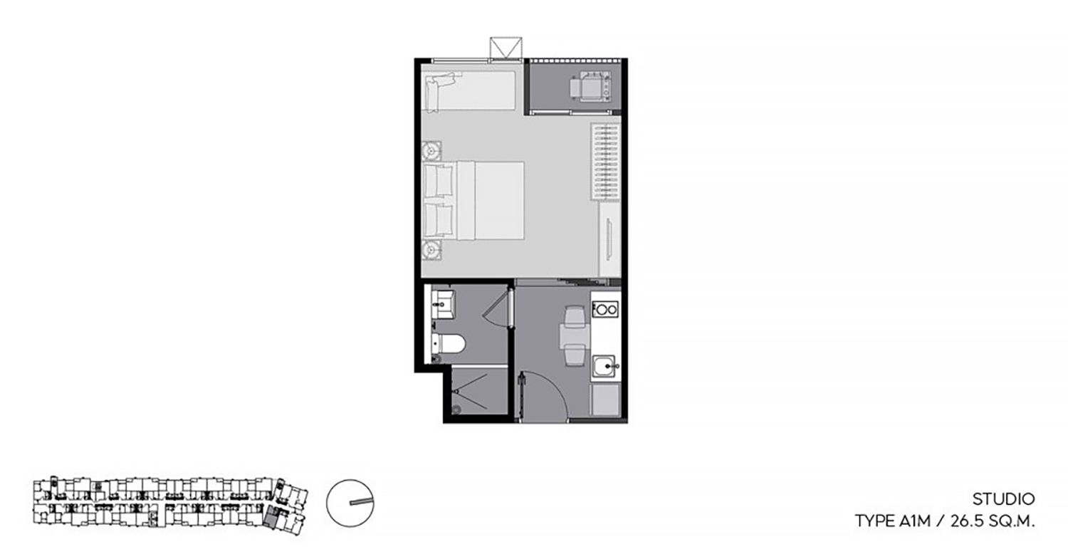 Studio ในโครงการ แอสปาย สุขุมวิท-อ่อนนุช, ภาพที่ 4