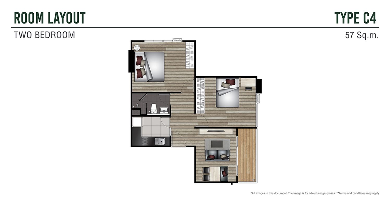 2 Bedrooms ในโครงการ ชีวาทัย ปิ่นเกล้า, ภาพที่ 4
