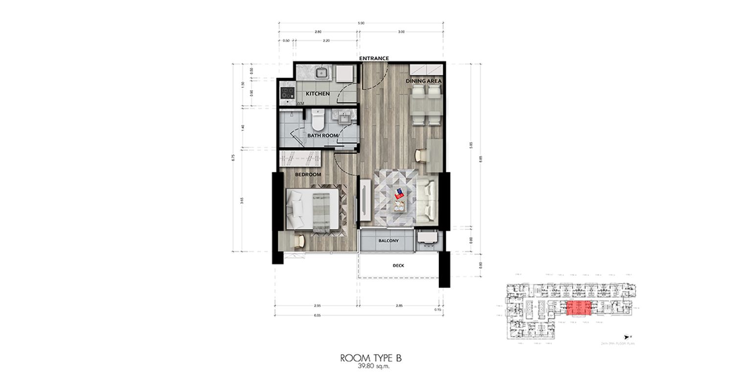 1 Bedroom ในโครงการ แซฟไฟร์ ลักซูเรียส คอนโด พระราม 3, ภาพที่ 4