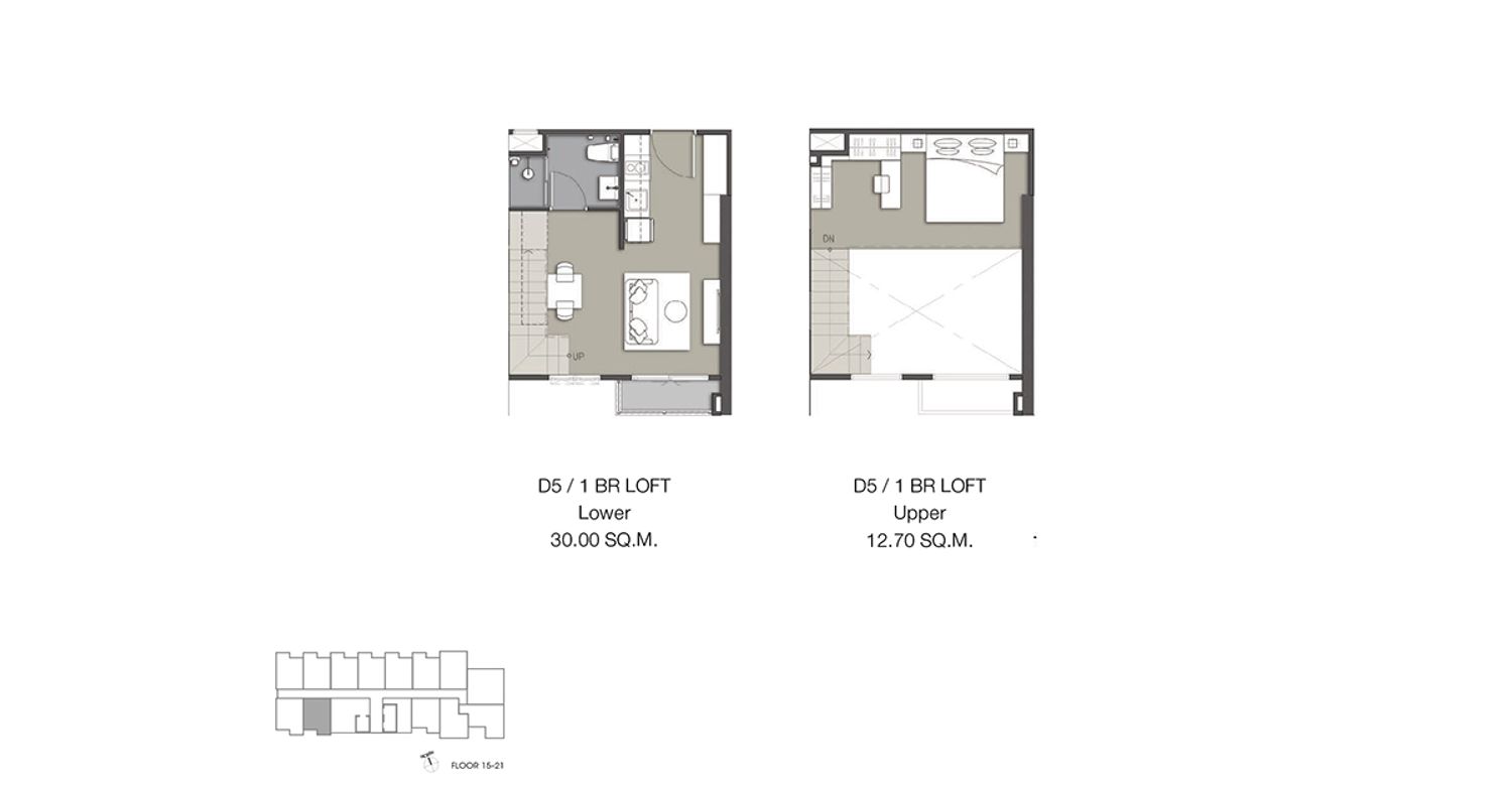 1 Bedroom Loft ในโครงการ ณ รีวา เจริญนคร , ภาพที่ 4