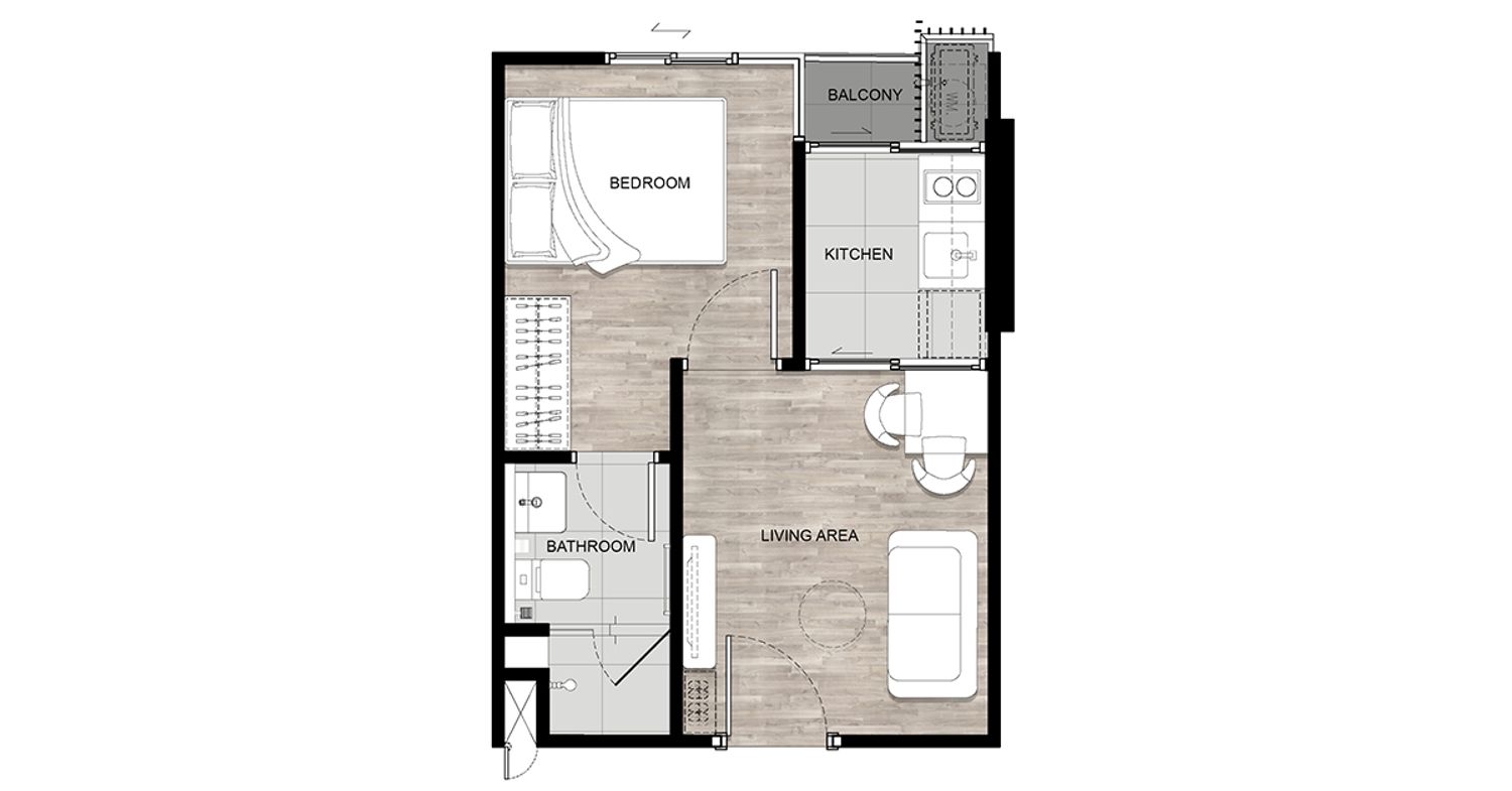 1 Bedroom ในโครงการ เดอะ โมเมนต์ รัชดา 19, ภาพที่ 4