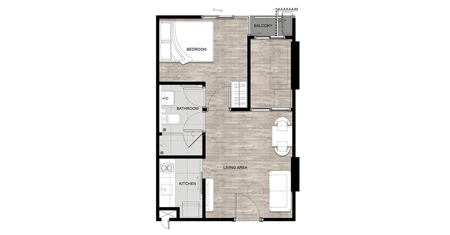 1 Bedrooms Plus ในโครงการ เดอะ โมเมนต์ รัชดา 19, ภาพที่ 4