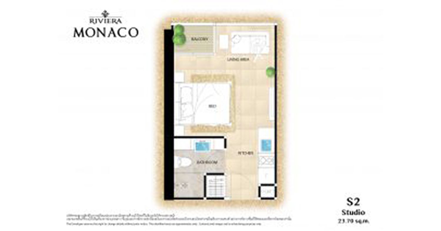 Studio ในโครงการ เดอะ ริเวียร่า โมนาโค, ภาพที่ 4