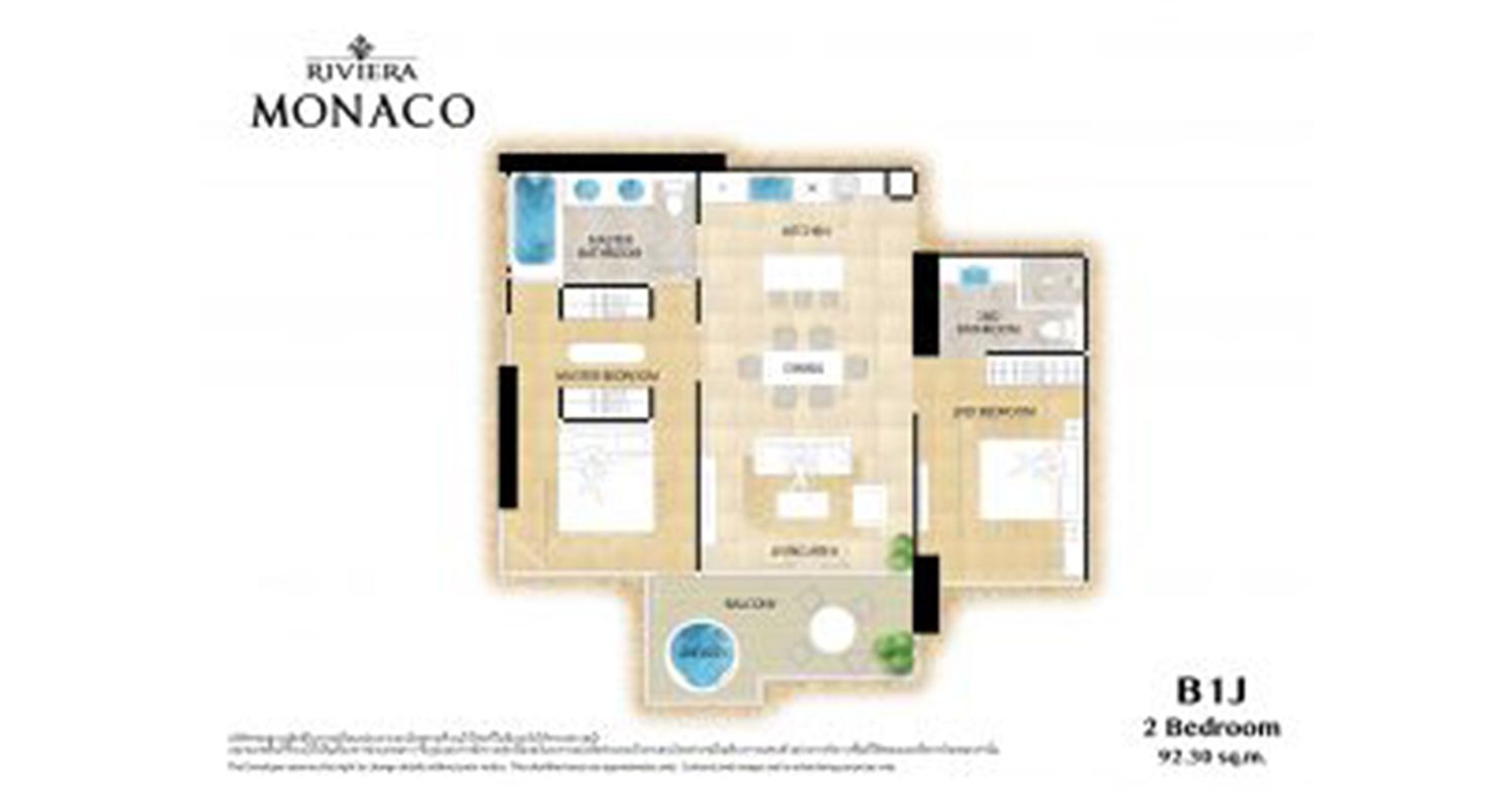 2 Bedroom ในโครงการ เดอะ ริเวียร่า โมนาโค, ภาพที่ 4