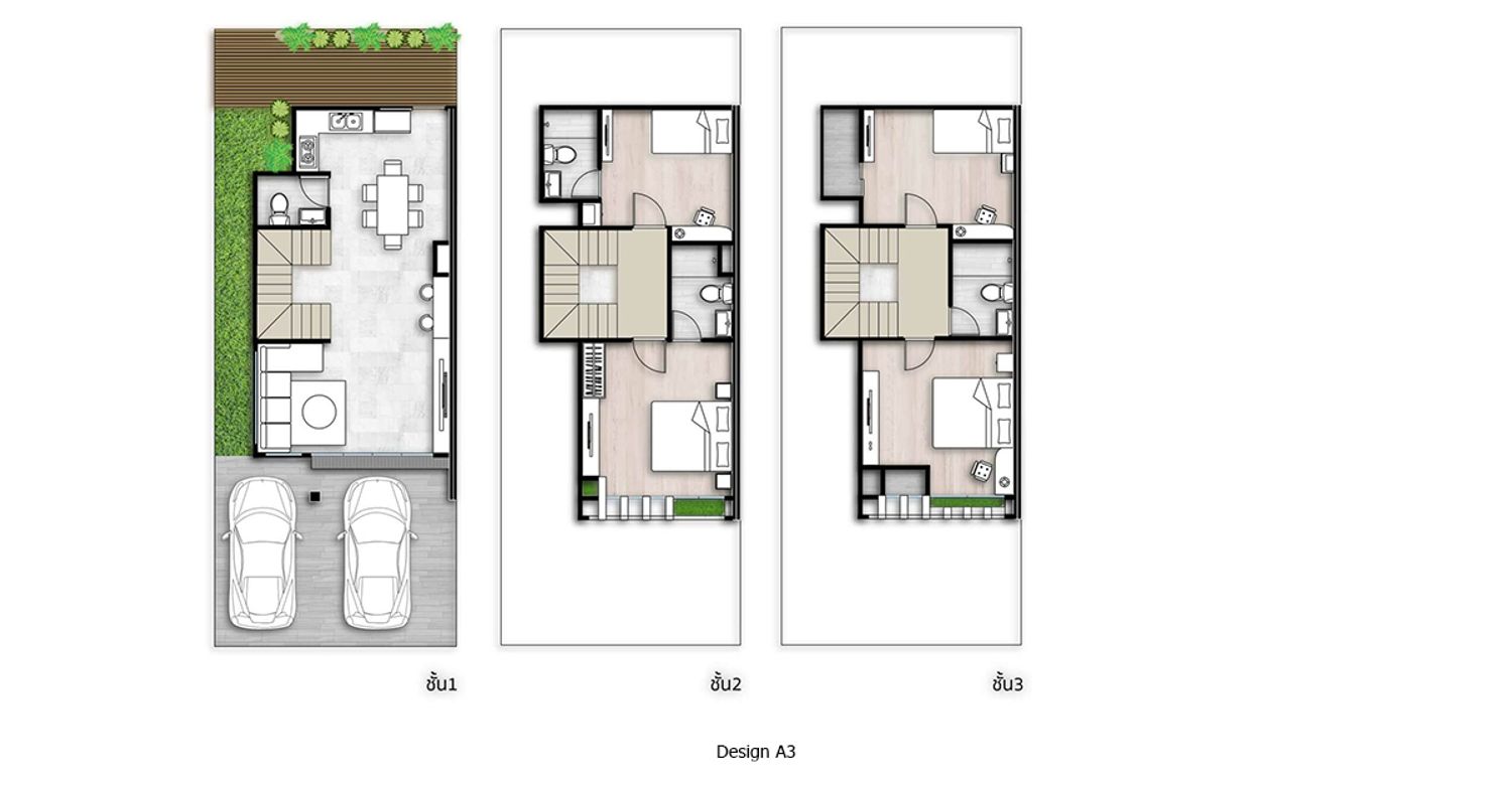 บ้านแฝดสามชั้น ในโครงการ บ้านห้วยขวาง-สุทธิสาร, ภาพที่ 4