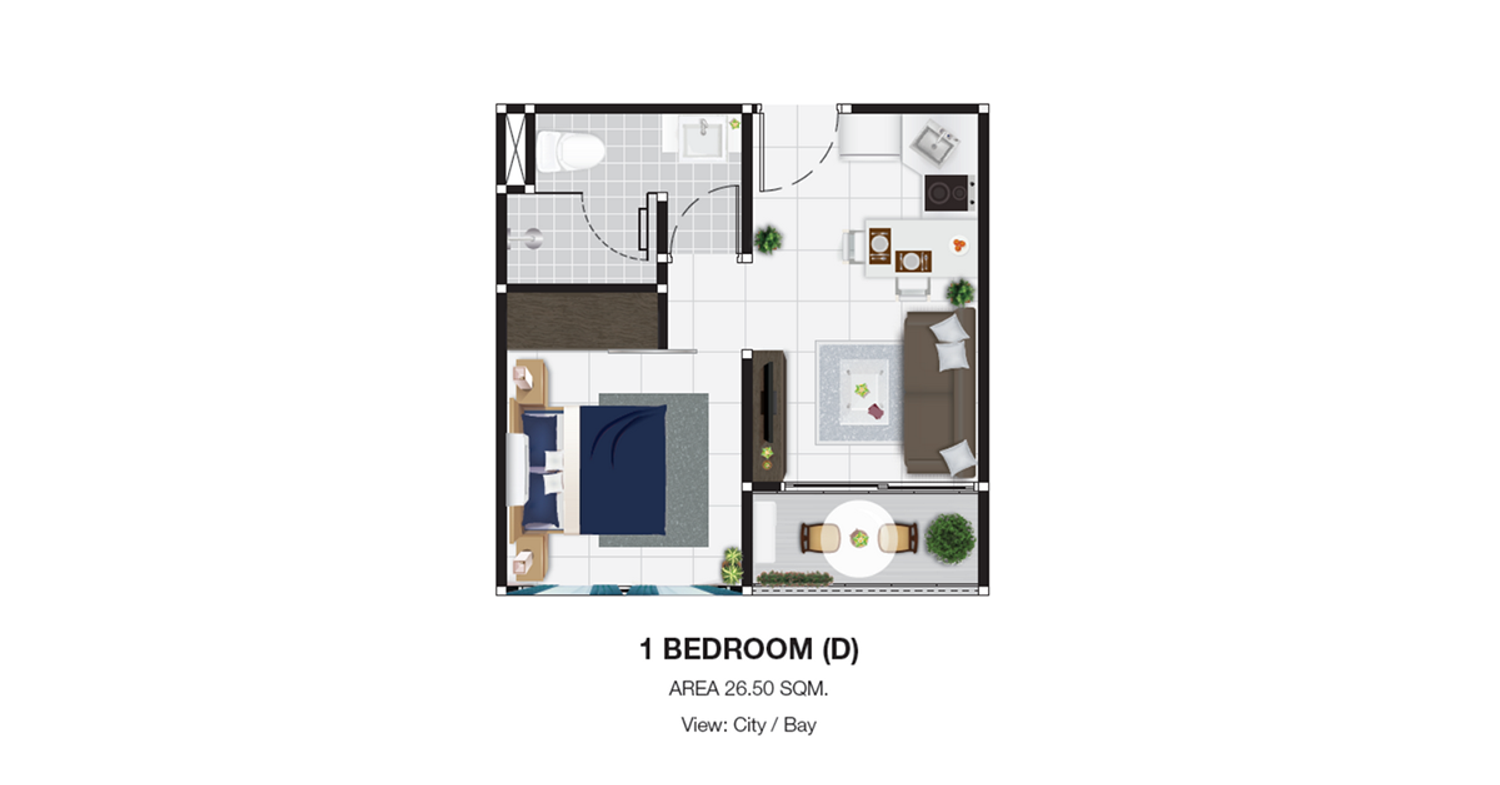 1 Bedroom ในโครงการ ไนท์บริดจ์ เซ็นทรัล พัทยา , ภาพที่ 4