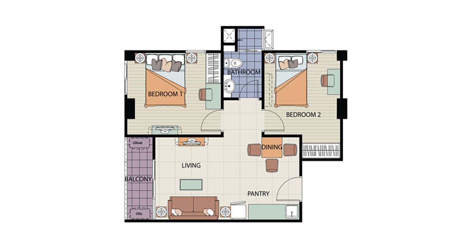 2 Bedroom ในโครงการ เดอะ ลิ้งค์ สุขุมวิท 64, ภาพที่ 4