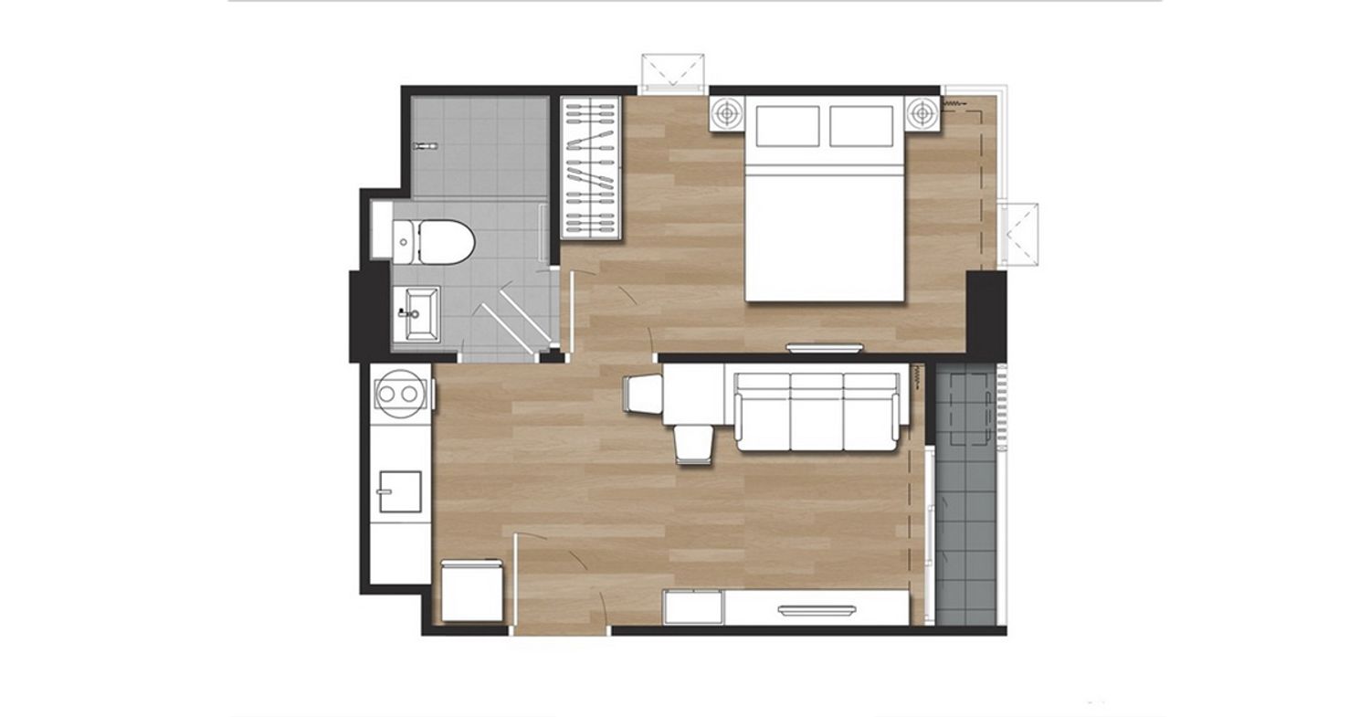 1 Bedroom ในโครงการ เคนซิงตัน ระยอง เซาท์ วิง เฟส 2, ภาพที่ 4