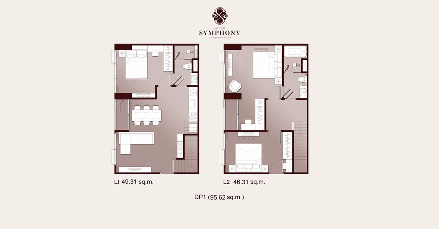 Duplex ในโครงการ อัลติจูด ซิมโฟนี เจริญกรุง-สาทร, ภาพที่ 4