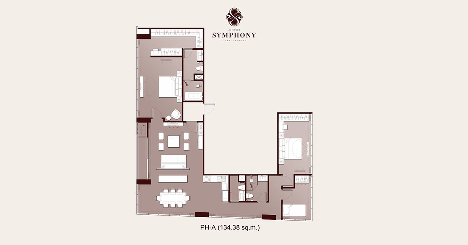 Penthouse ในโครงการ อัลติจูด ซิมโฟนี เจริญกรุง-สาทร, ภาพที่ 4