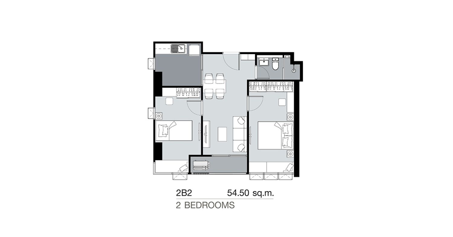 2 Bedroom ในโครงการ ศุภาลัย ลอฟท์ สาทร-ราชพฤกษ์, ภาพที่ 4