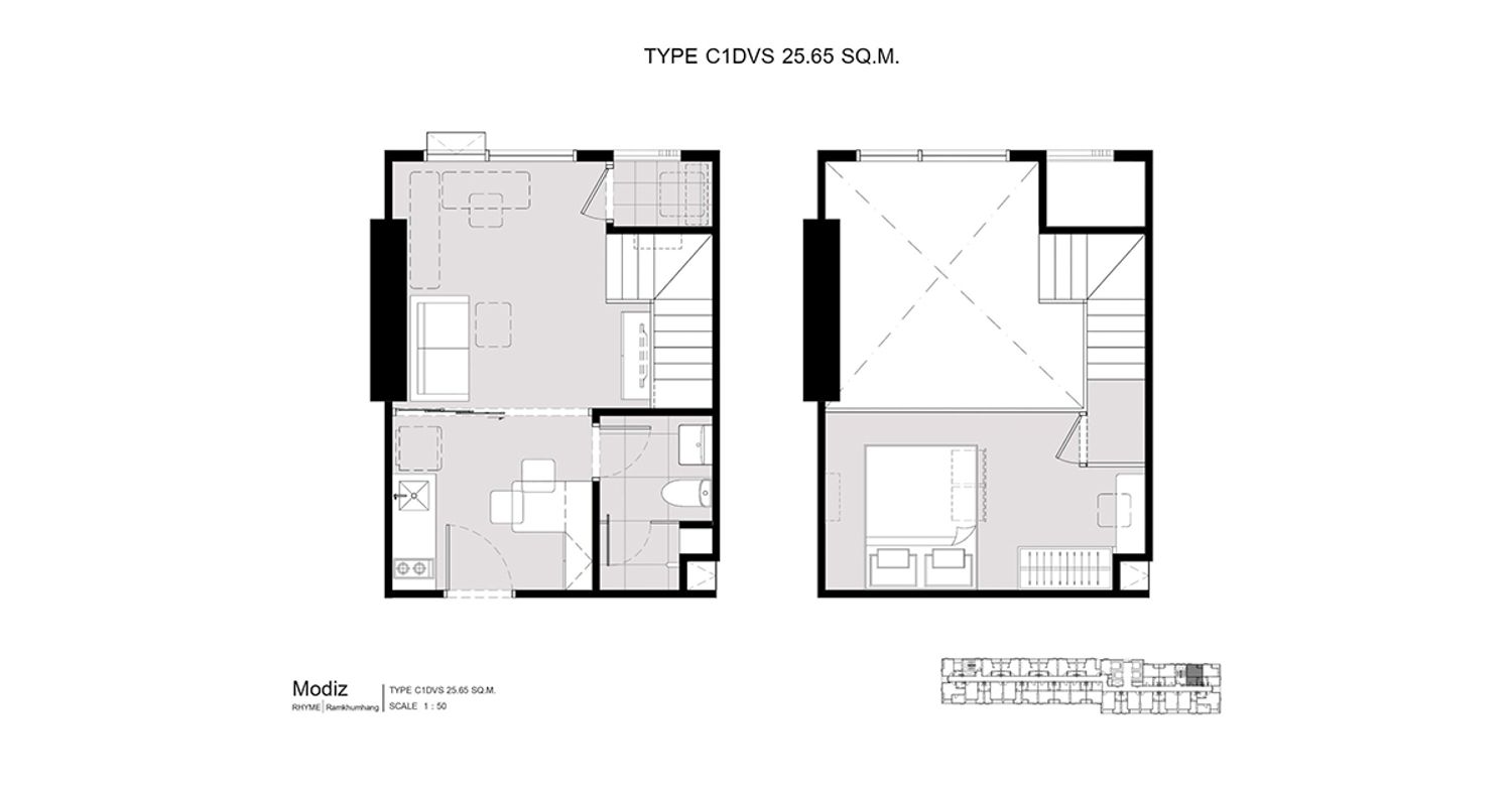 1 Bedroom Exclusive ในโครงการ โมดิซ ไรห์ม รามคำแหง, ภาพที่ 4