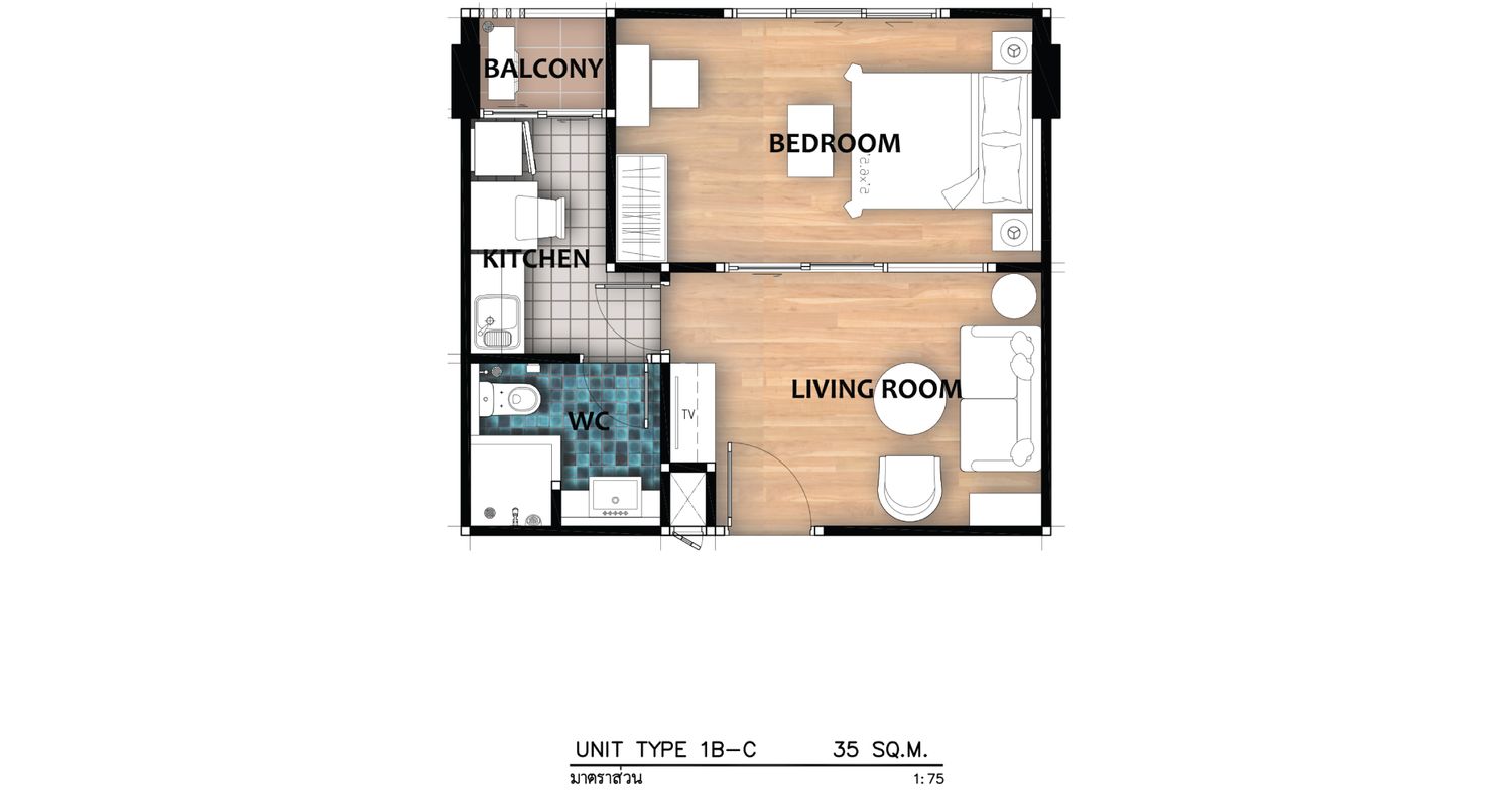 1 Bedroom ในโครงการ พาร์ค คอนโด ดรีม นครสวรรค์, ภาพที่ 4