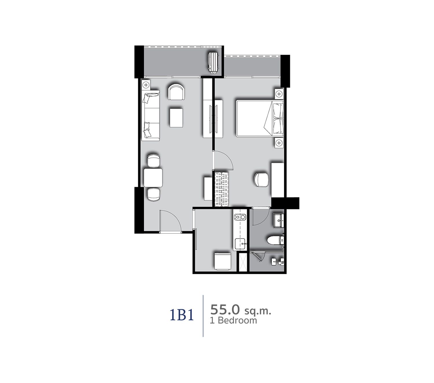 1 Bed  ในโครงการ ศุภาลัย พรีเมียร์ สี่พระยา-สามย่าน, ภาพที่ 4