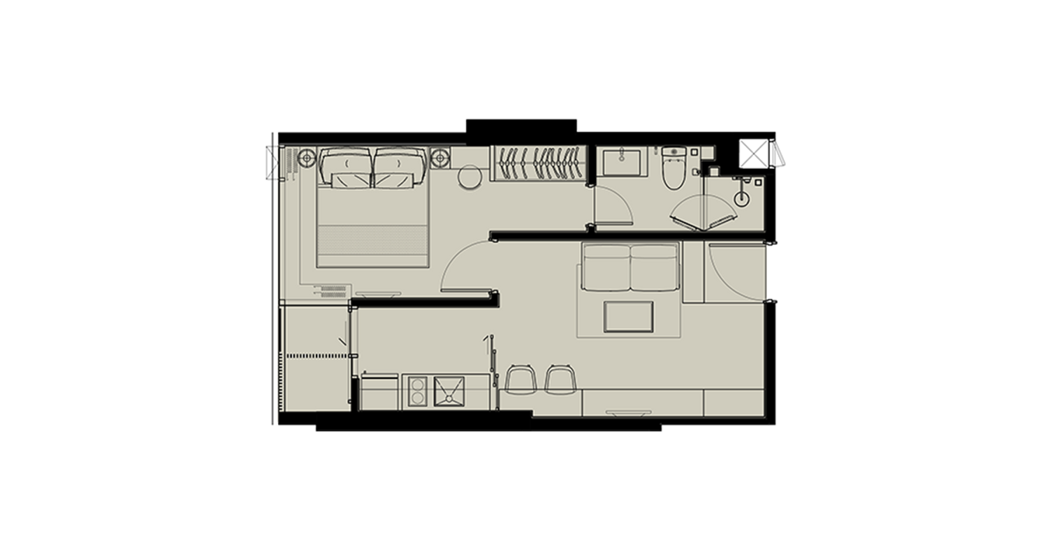1 Bedroom ในโครงการ เดอะ ฟายน์ แบงค็อค ทองหล่อ-เอกมัย, ภาพที่ 4