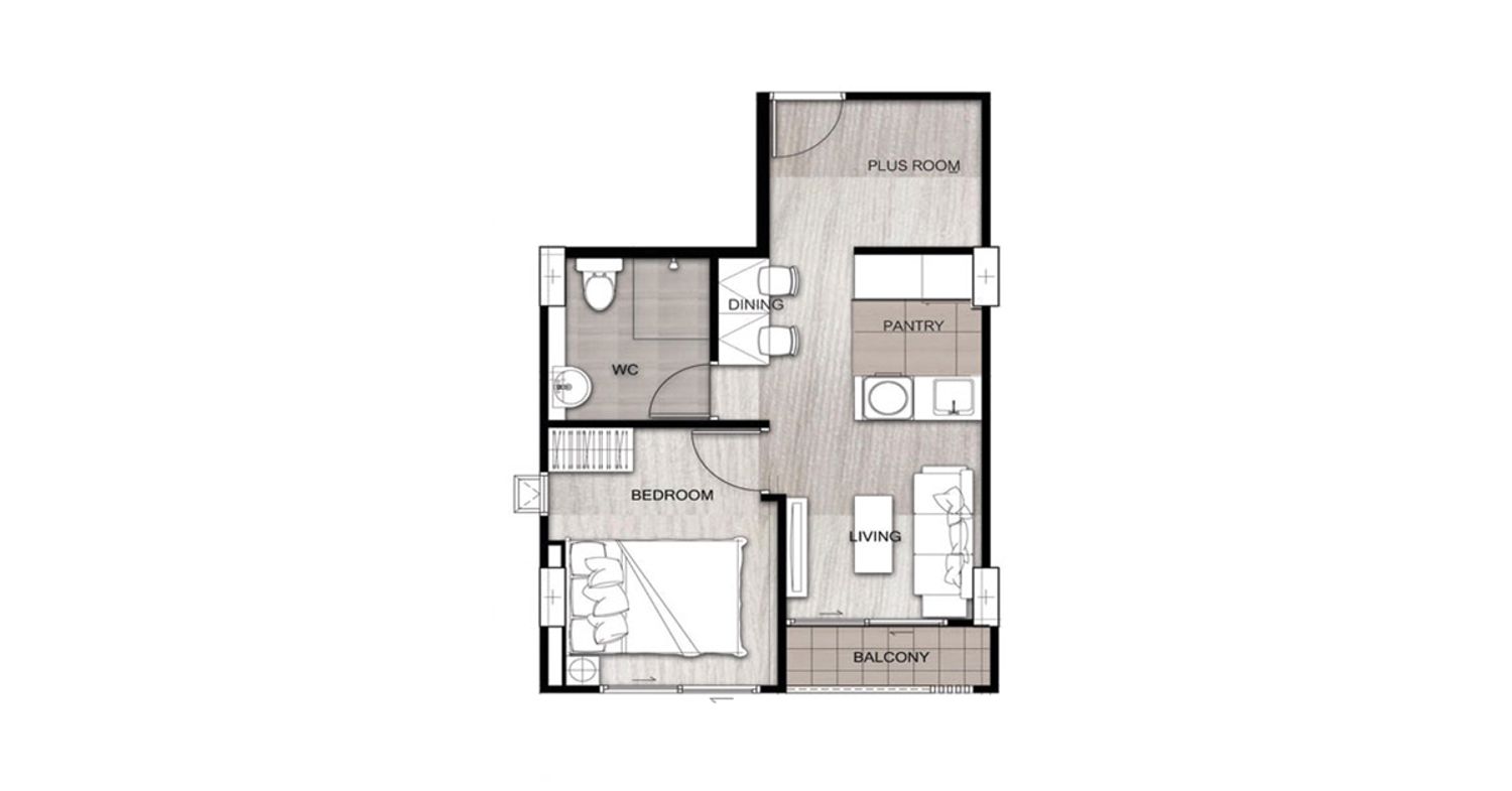 1 Bedroom ในโครงการ ซีน คอนโด งามวงศ์วาน 31, ภาพที่ 4
