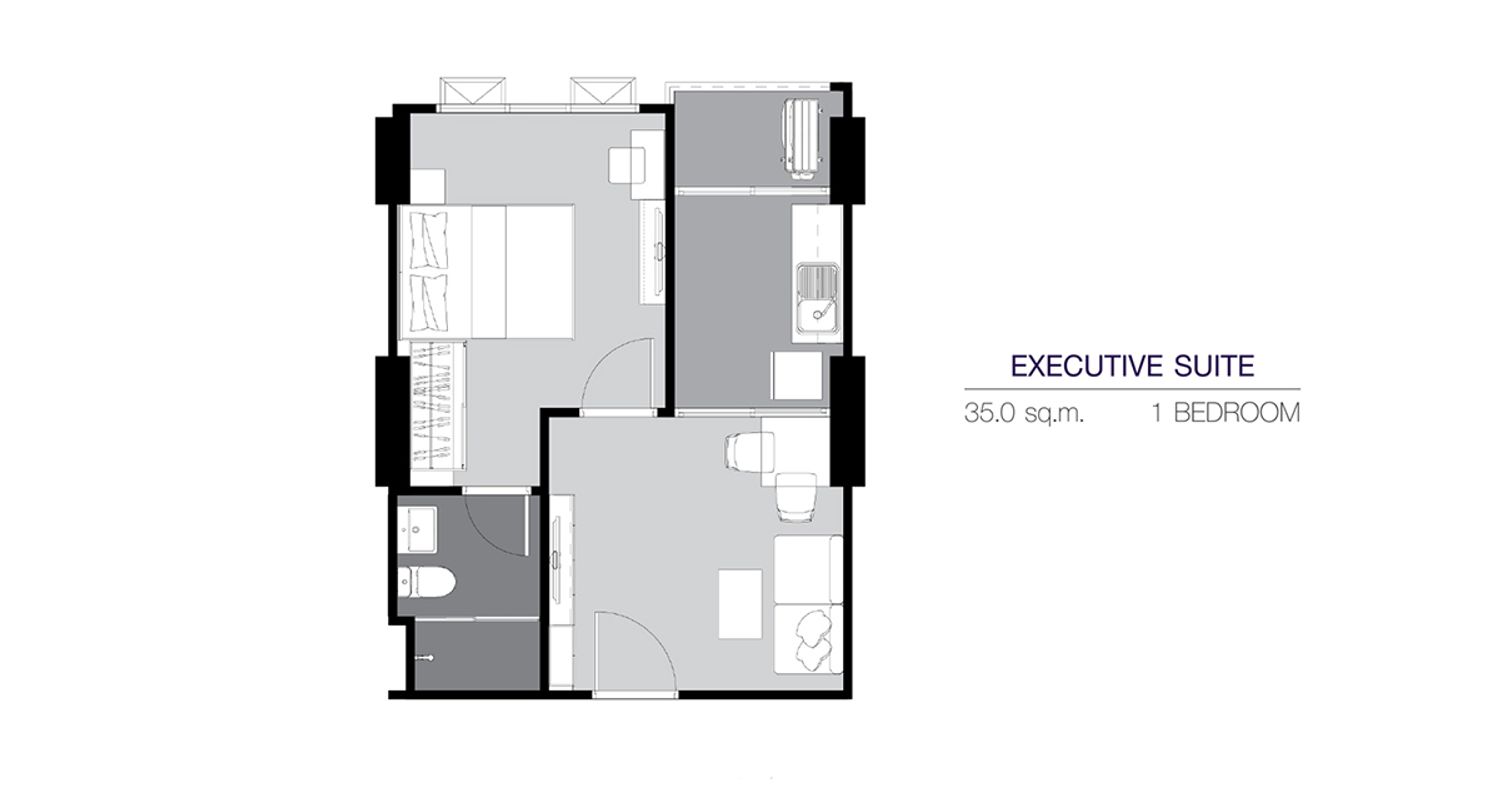 1 Bedroom ในโครงการ ศุภาลัย เวอเรนด้า สุขุมวิท 117, ภาพที่ 4