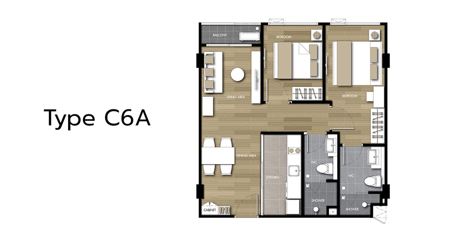 2 Bedroom ในโครงการ เดอะ เชดด์ สาทร 1, ภาพที่ 4