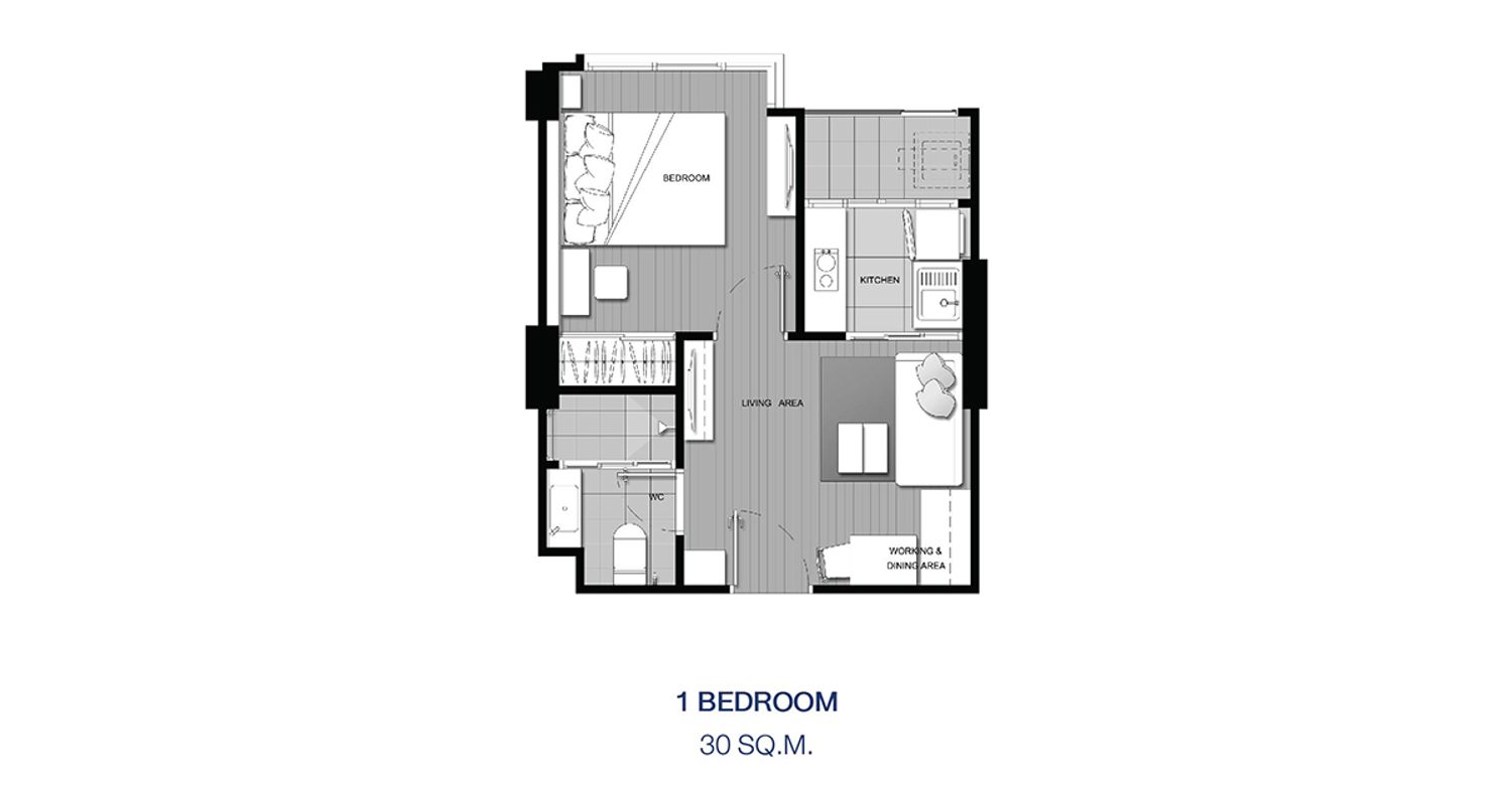 1 Bedroom ในโครงการ ยู ดีไลท์ รัตนาธิเบศร์, ภาพที่ 4