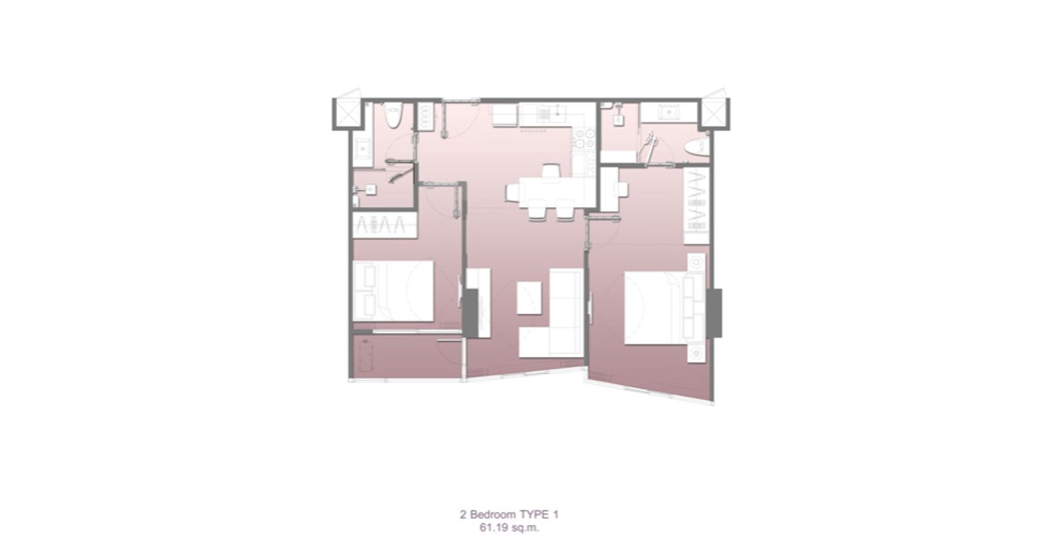 2 Bedroom ในโครงการ วัน อัลติจูด เจริญกรุง, ภาพที่ 4