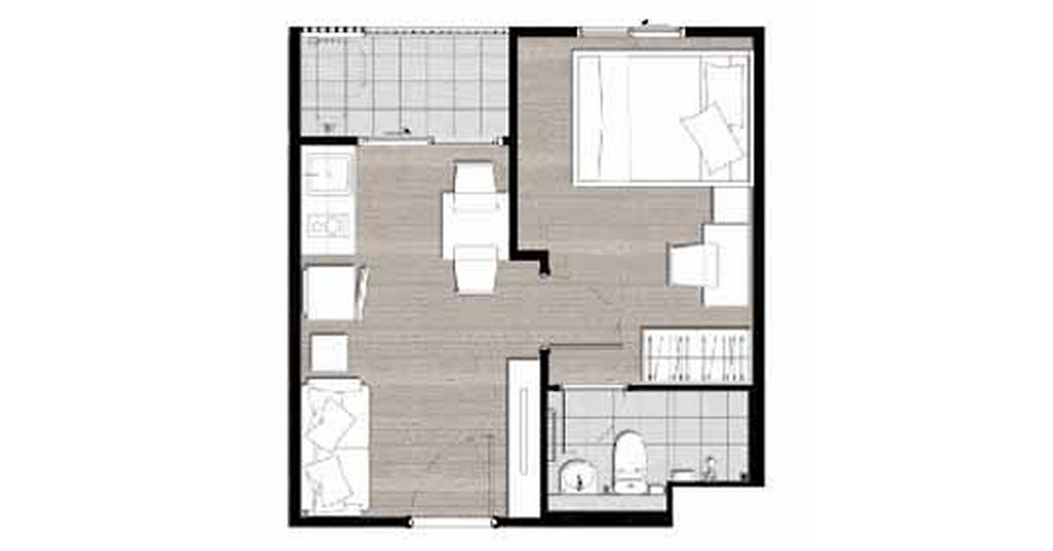 1 Bedroom ในโครงการ เดอะทรี อ่อนนุช สเตชั่น, ภาพที่ 4