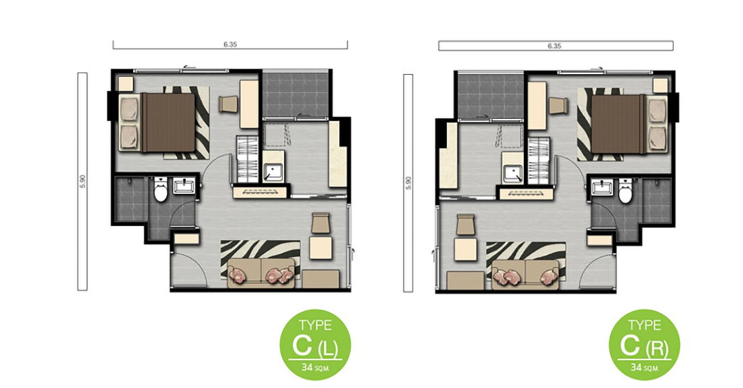1 Bedroom ในโครงการ กรีเน่ คอนโด ดอนเมือง-สรงประภา เฟส 1, ภาพที่ 4