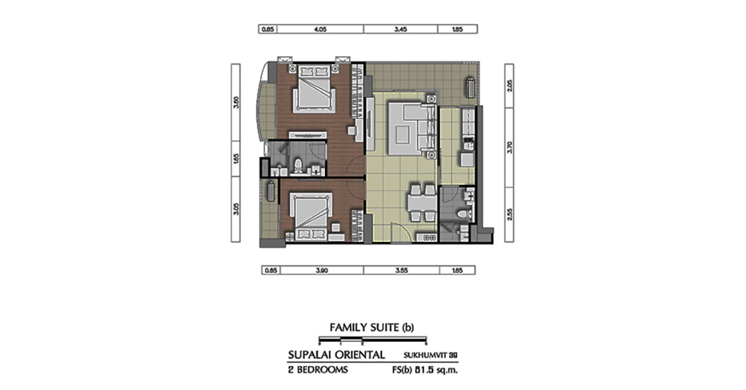 2 Bedroom ในโครงการ ศุภาลัย โอเรียนทัล สุขุมวิท 39, ภาพที่ 4
