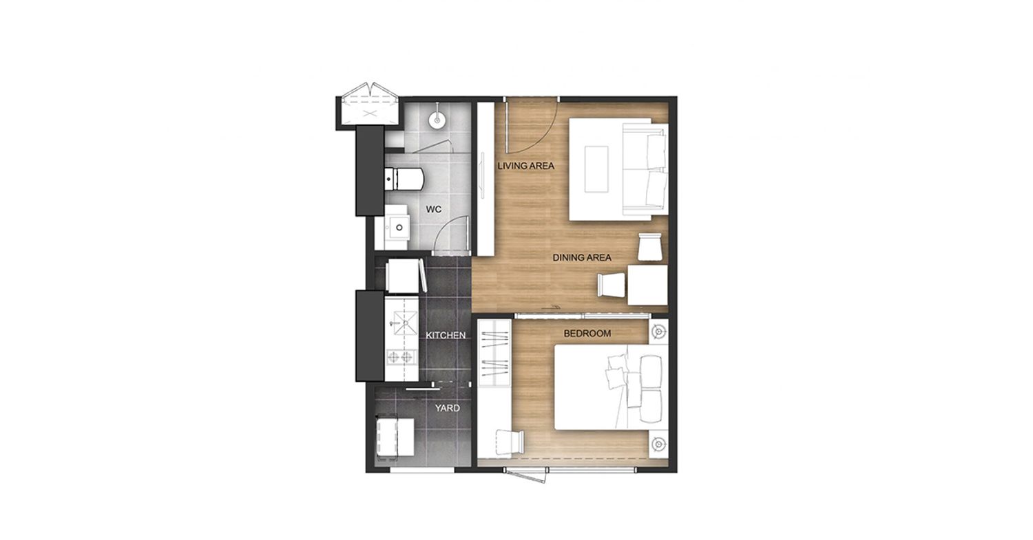 1 Bedroom ในโครงการ คาซาลูนา เมสโต คอนโดมิเนียม, ภาพที่ 4