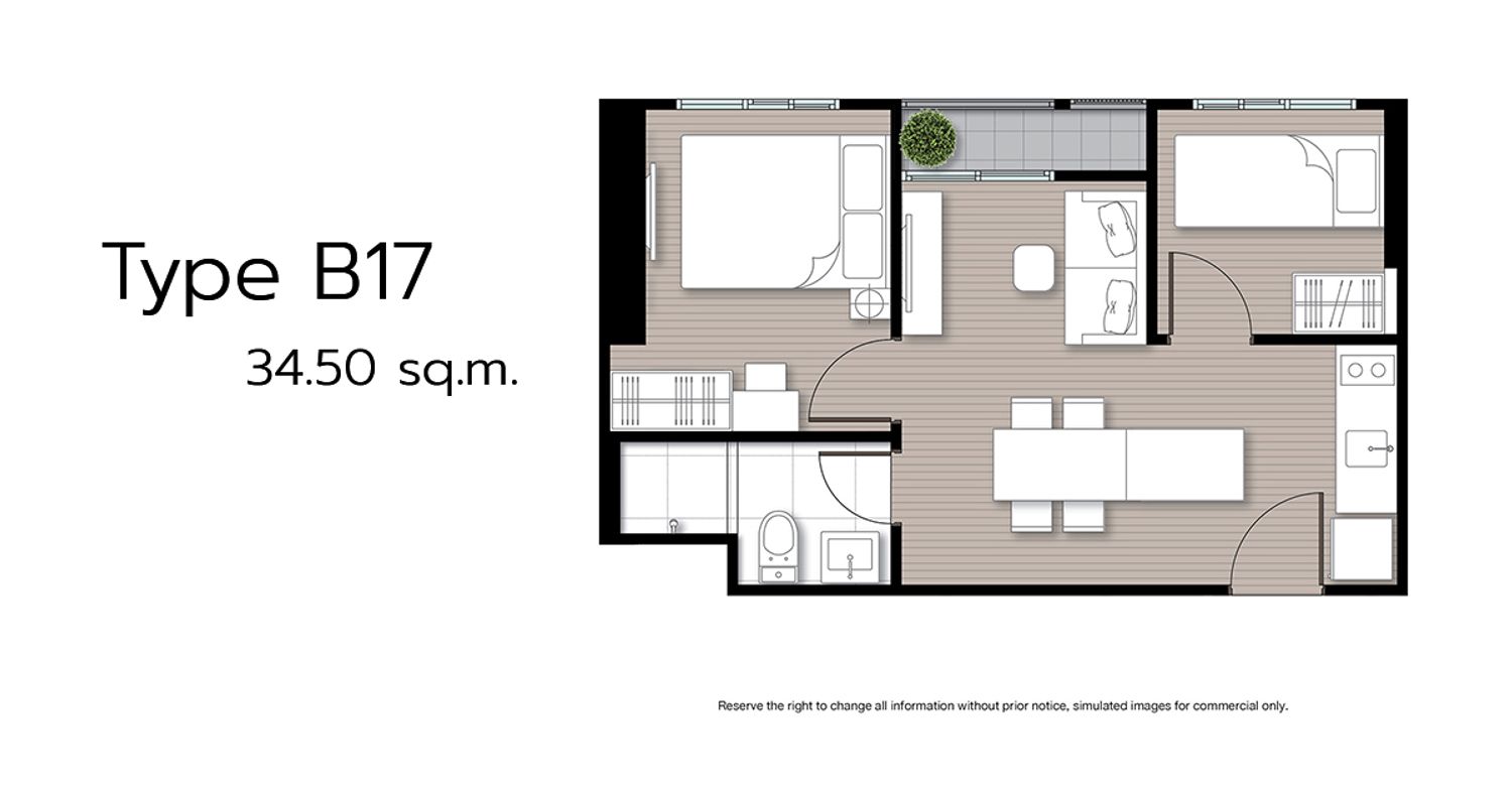 1 Bedroom Plus ในโครงการ นิว โนเบิล ไฟฉาย-วังหลัง, ภาพที่ 4