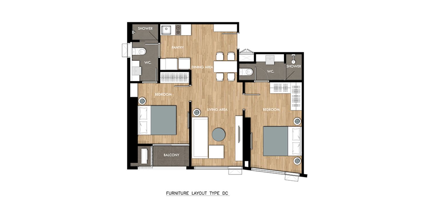 2 Bedroom ในโครงการ เดอะ คราวน์ เรสซิเดนซ์, ภาพที่ 4