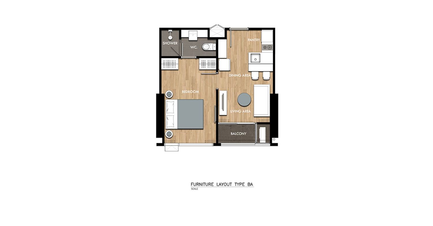 1 Bedroom ในโครงการ เดอะ คราวน์ เรสซิเดนซ์, ภาพที่ 4