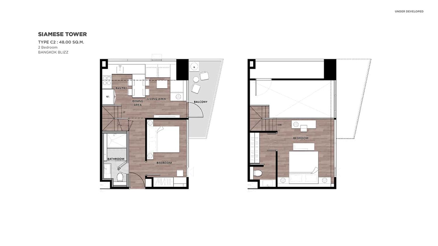2 Bedroom Siamese Tower ในโครงการ แลนด์มาร์ค แอทเอ็มอาร์ทีเอ สเตชั่น, ภาพที่ 4