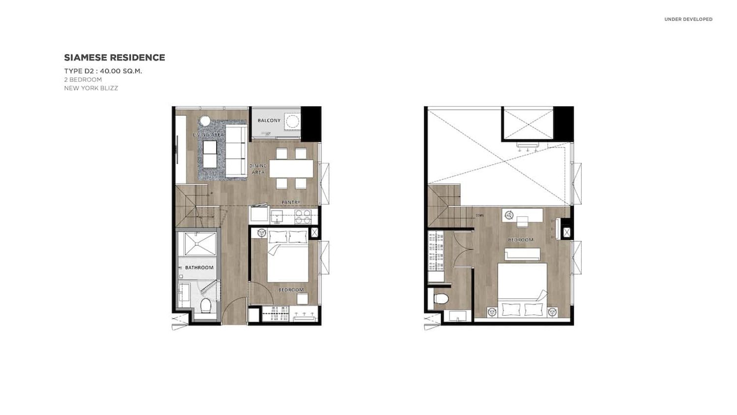 2 Bedroom Siamese Residence ในโครงการ แลนด์มาร์ค แอทเอ็มอาร์ทีเอ, ภาพที่ 4