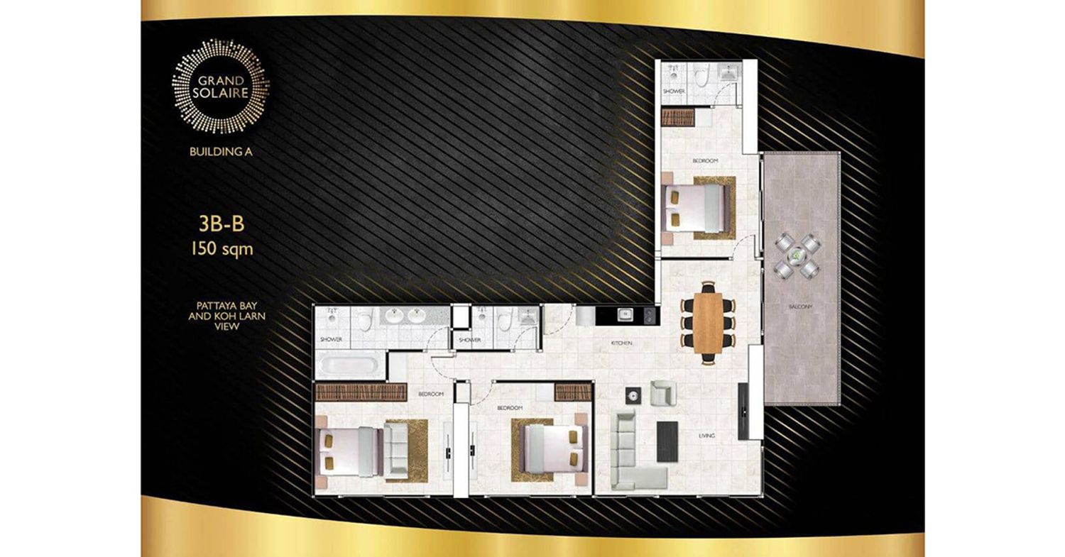 3 Bedroom ในโครงการ แกรนด์ โซแลร์, ภาพที่ 4