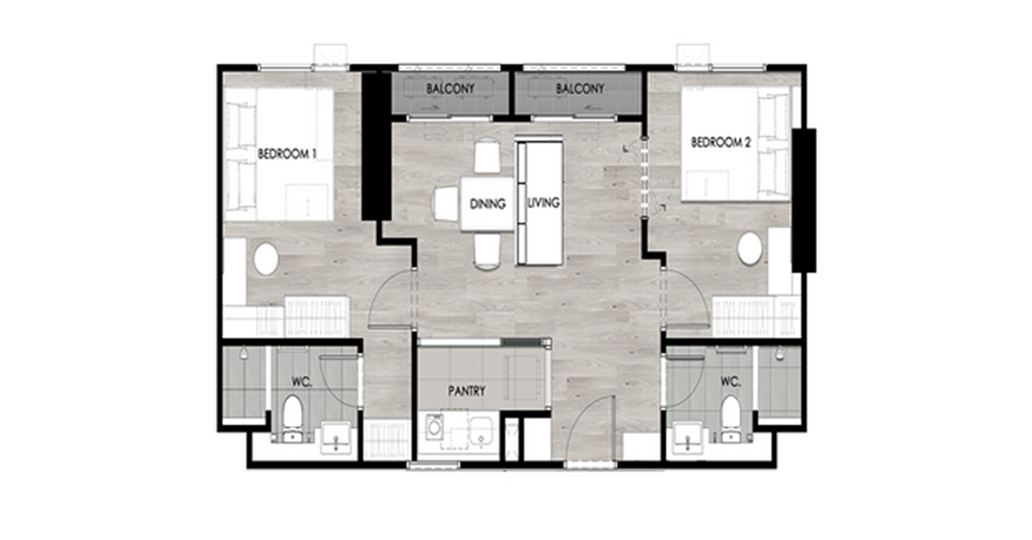 2 Bedroom ในโครงการ เอสเซ็นท์ หาดใหญ่, ภาพที่ 4