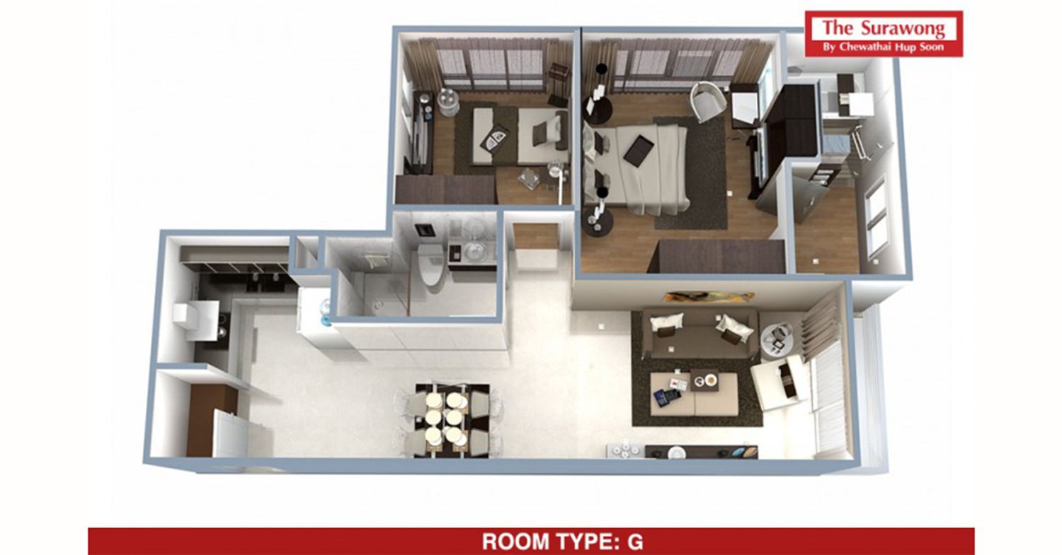 2 Bedroom ในโครงการ เดอะ สุรวงศ์ บาย ชีวาทัย ฮัพ ซูน, ภาพที่ 4