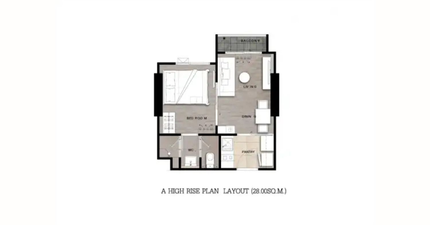 1 Bedroom ในโครงการ นิช โมโน รามคำแหง, ภาพที่ 4