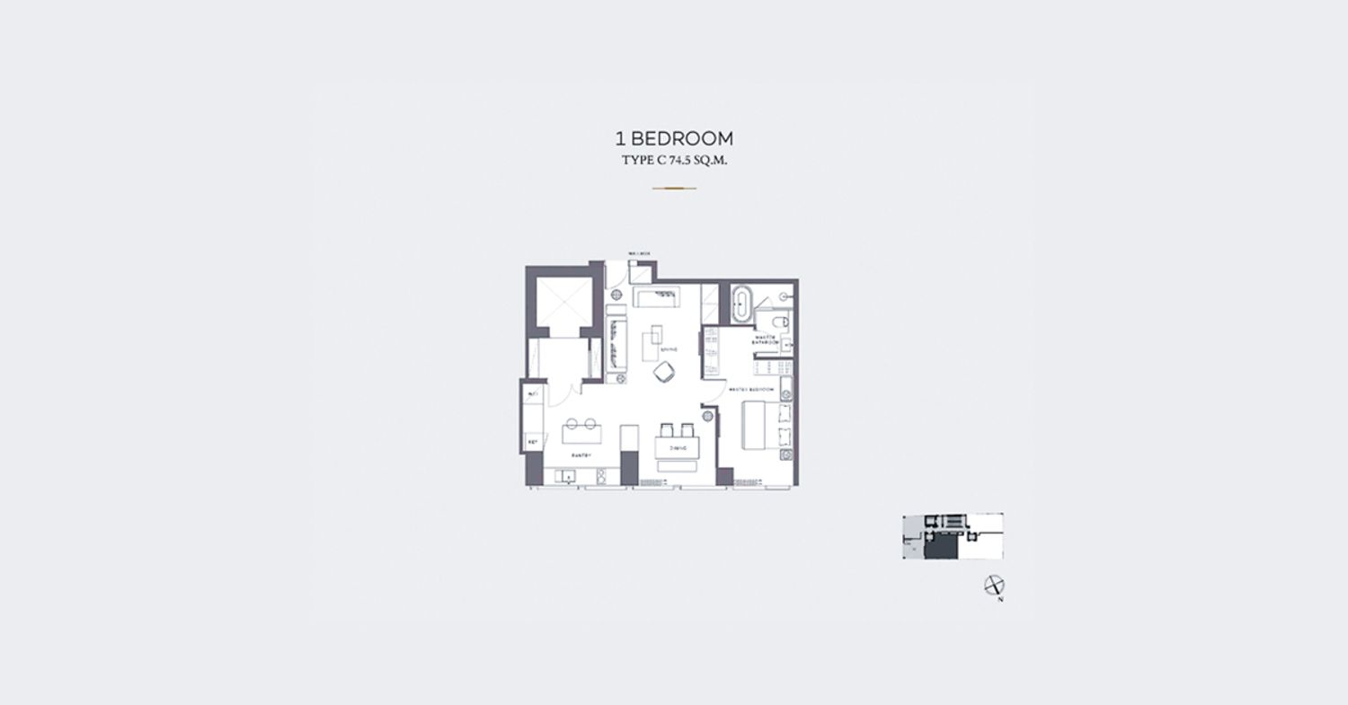 1 Bedroom ในโครงการ ต้นสน วัน เรสซิเดนซ์, ภาพที่ 4